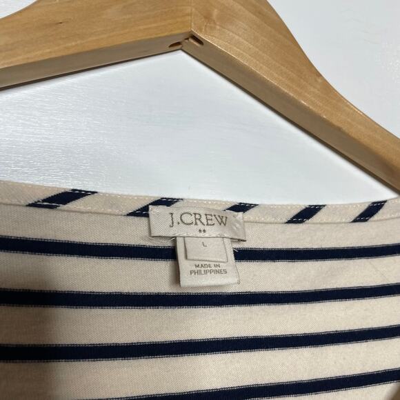J CREW Striped Ruffle T-Shirt - Picture 3 of 3